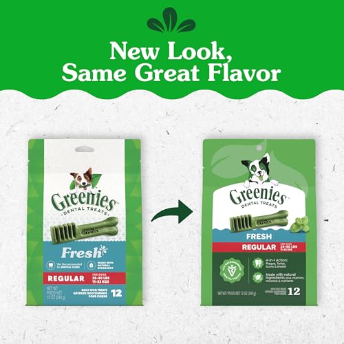 Greenies friandise dentaire saveur menthe pour chien, haleine plus fraîche