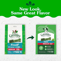 Greenies friandise dentaire saveur menthe pour chien, haleine plus fraîche