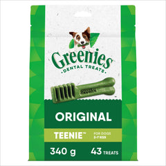 Friandise dentaire Greenies Teenie pour chien, haleine plus fraîche et réduction potentielle de plaque.