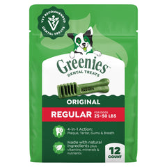Greenies friandises dentaires originales pour chien nettoient les dents et rafraîchissent l'haleine.