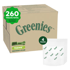 Greenies friandises dentaires teenie original – lot de 4 paquets pour petits chiens.