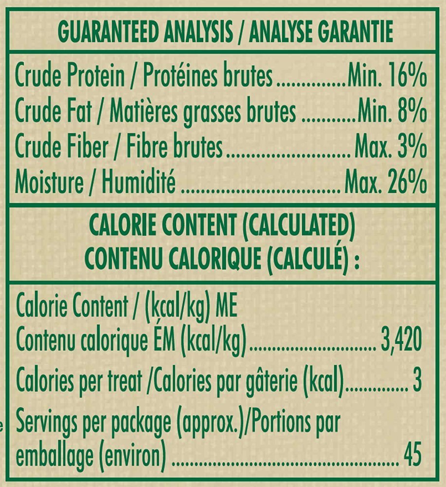 Etiquette Greenies recommandée par veterinaires