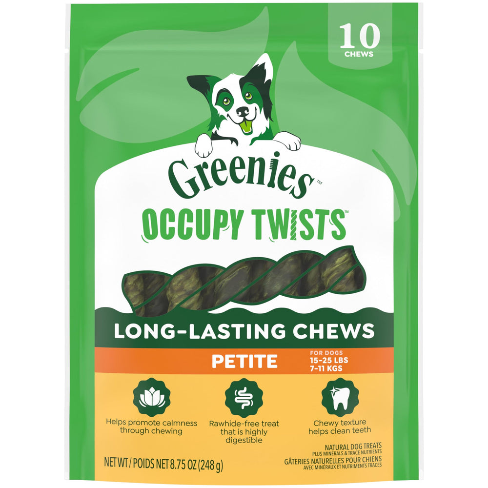 Greenies Occupy Twists en emballage, parfait pour occuper votre chien