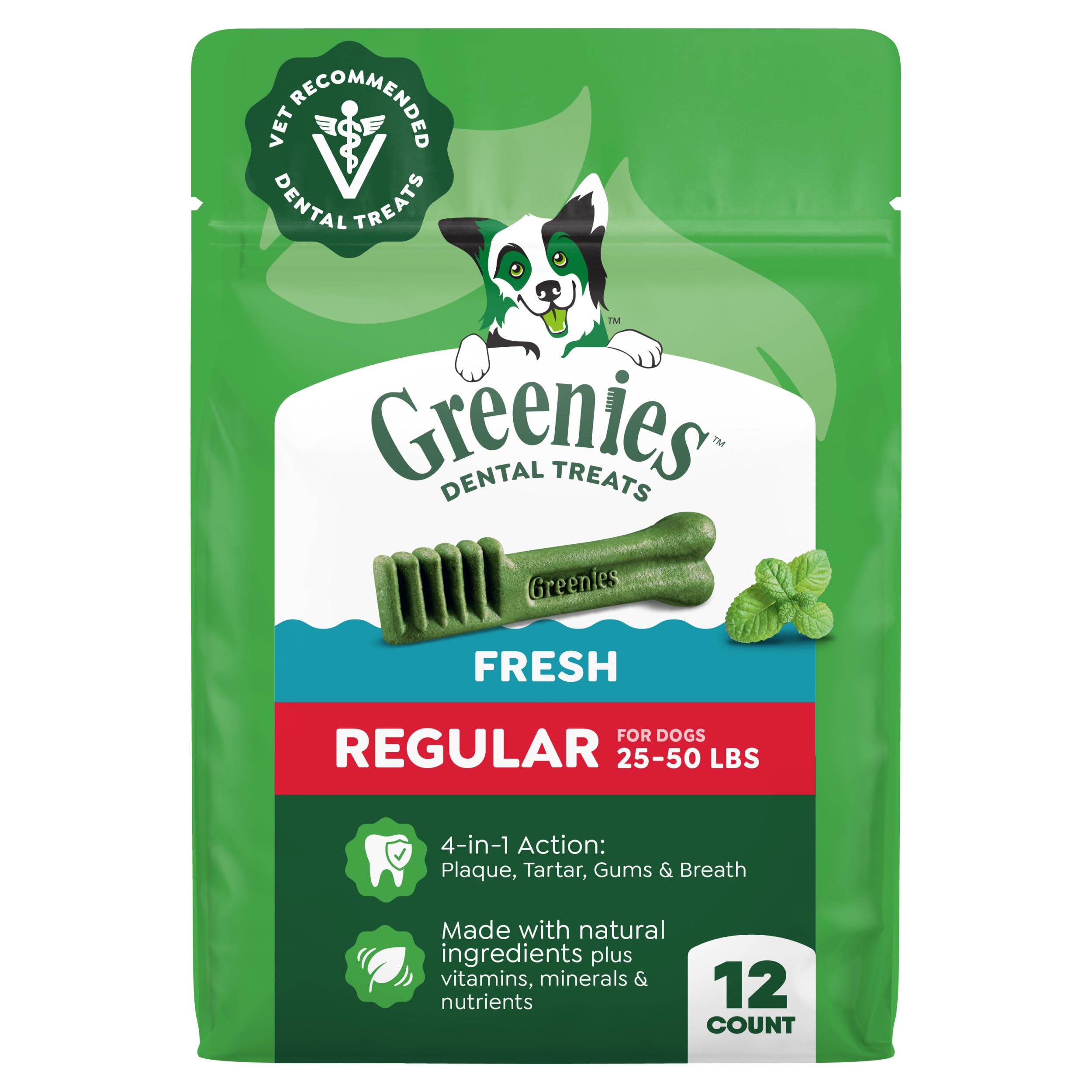 Friandise dentaires Greenies pour chien, texture protectrice du contour des gencives