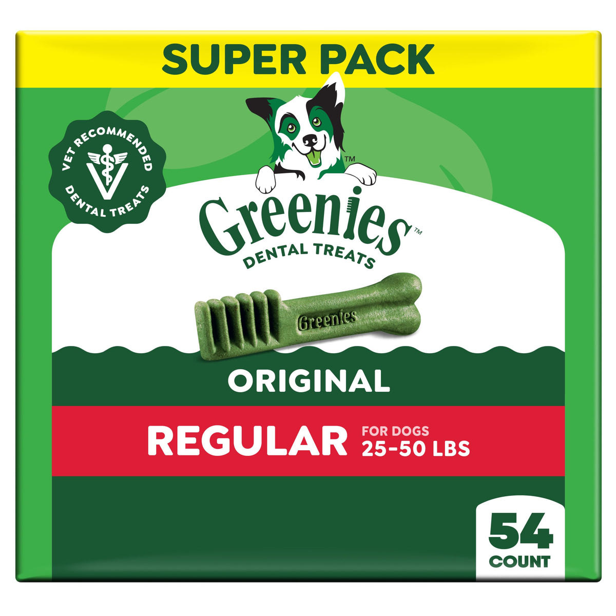 Greenies paquets original, friandise dentaire pour chien, haleine potentialément plus fraîche.