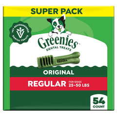 Greenies paquets original, friandise dentaire pour chien, haleine potentialément plus fraîche.