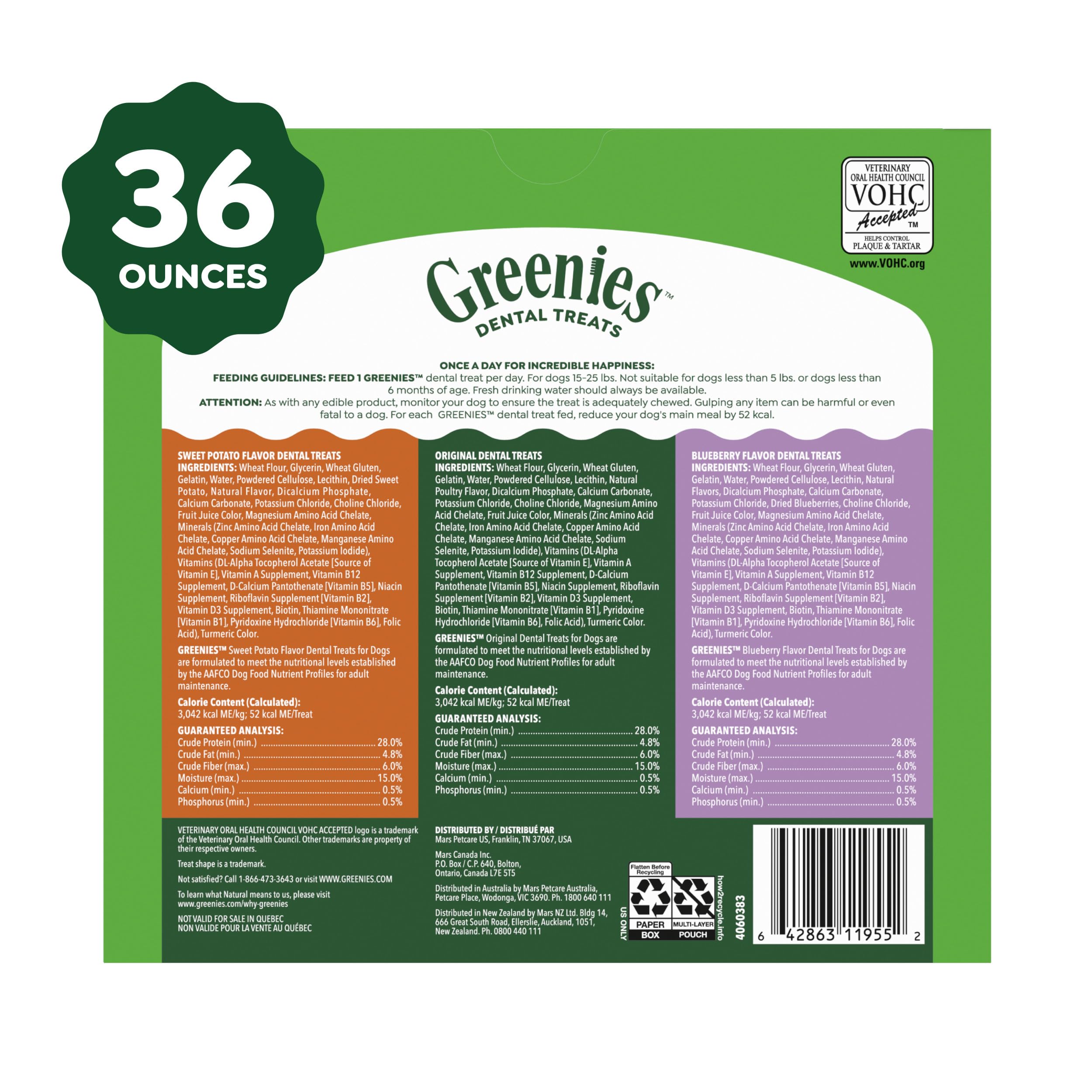 Greenies Petite variété de saveurs: encourage une routine durable