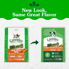 Greenies Petite, design dentaire nettoyant jusqu’à la gencive pour un souffle frais.