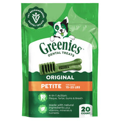 Greenies petite paquet saveur originale visible, récompense dentaire naturelle pour chien