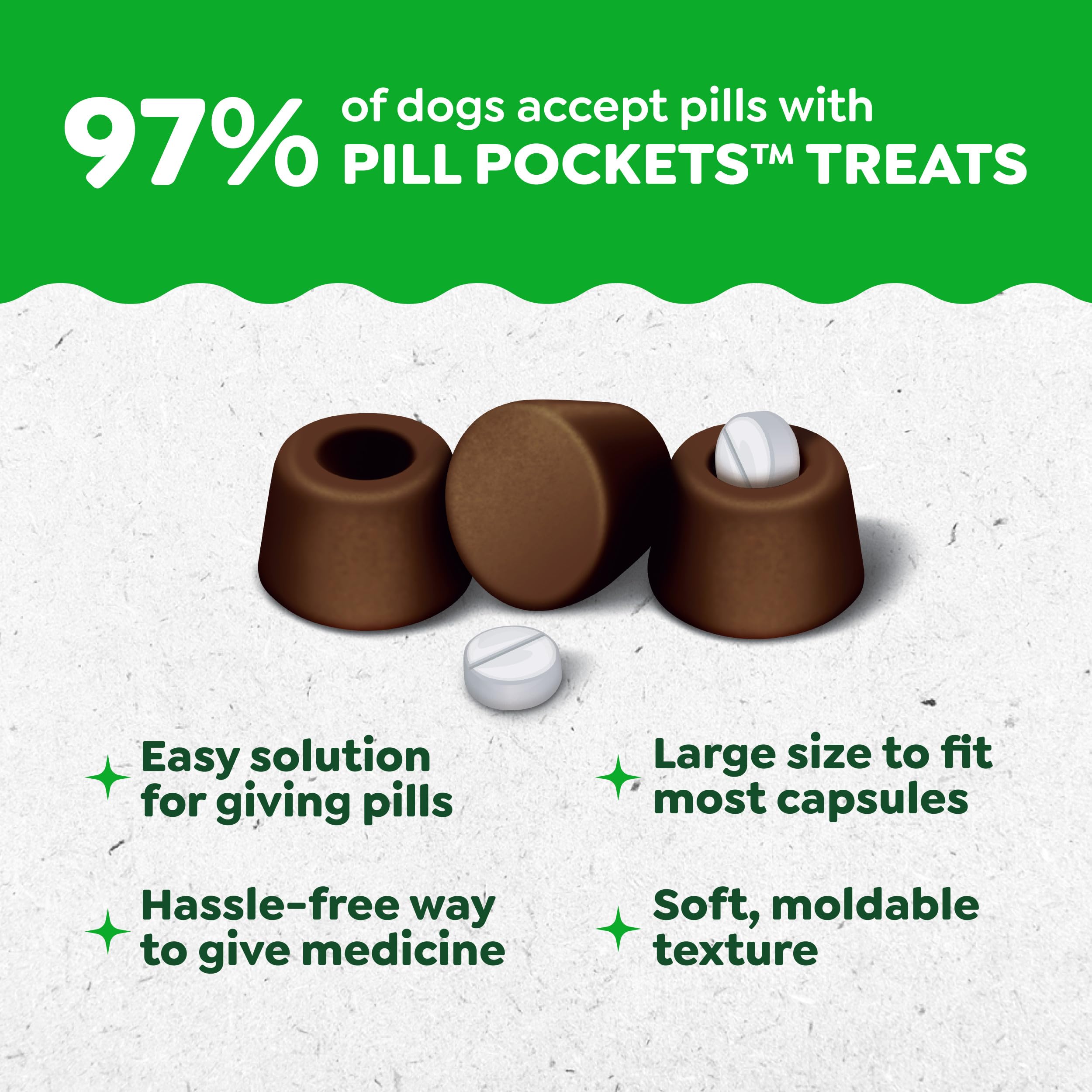 Greenies Pill Pockets cache-tablette chiot, solution simple pour administrer les médicaments.