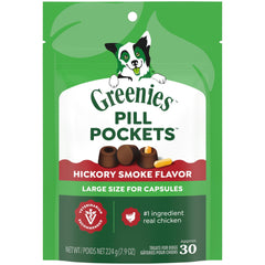 Poche Greenies pour gélules chien grande taille, pratique et sans désordre.