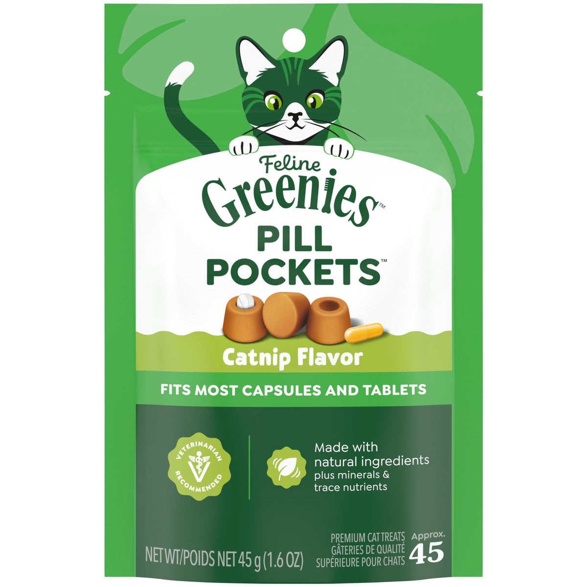 Poche pilule Greenies pour chats, facilitant l'administration