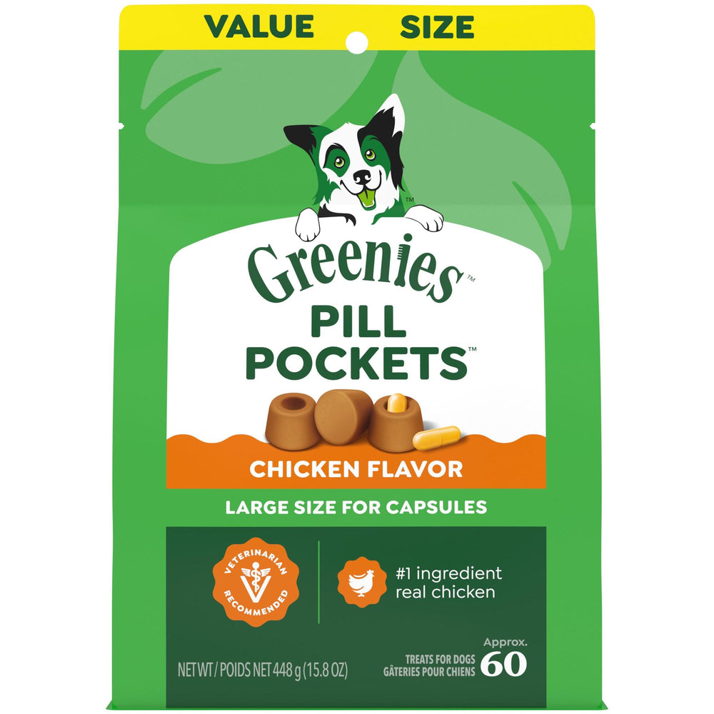 Greenies pochette-pilules chien grande, administration facile des médicaments sans stress