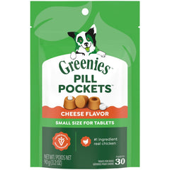 Greenies Pochettes-Pilules pour petit chien fromage, friandise pratique pour medicament.