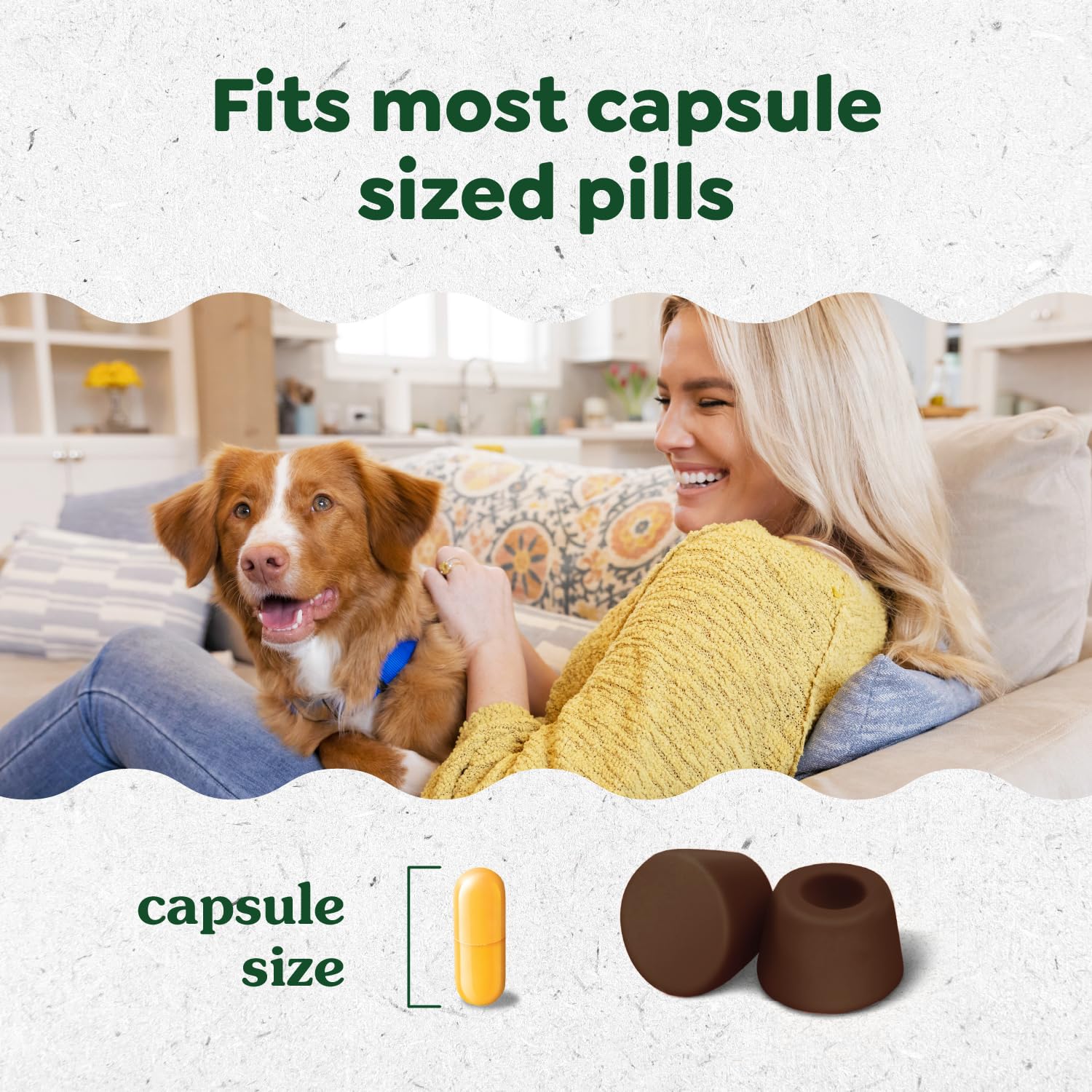 Utilisation facile des poches médicament Greenies pour chien.