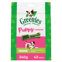 Greenies Puppy Dental Treats emballage 12oz, soutien potentiel à l hygiène dentaire.