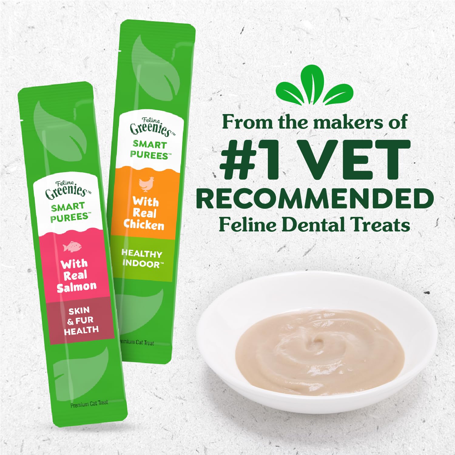 Purées féline Greenies – pack 20 tubes, pratique à stocker.