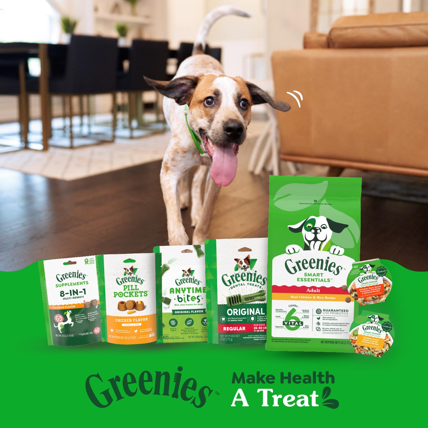 Greenies Smart Topper sans additifs artificiels, formule naturelle