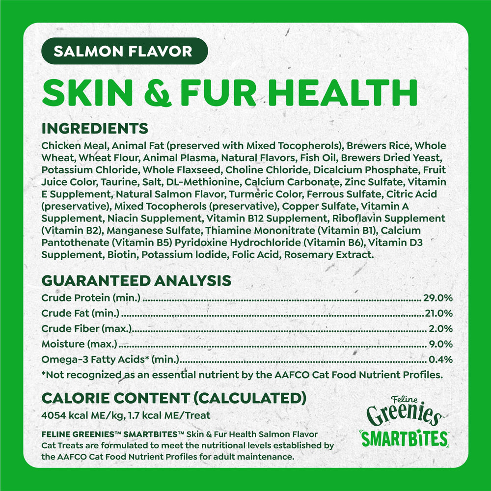 Greenies Smartbites omega-3 source naturelle pour peau et poil