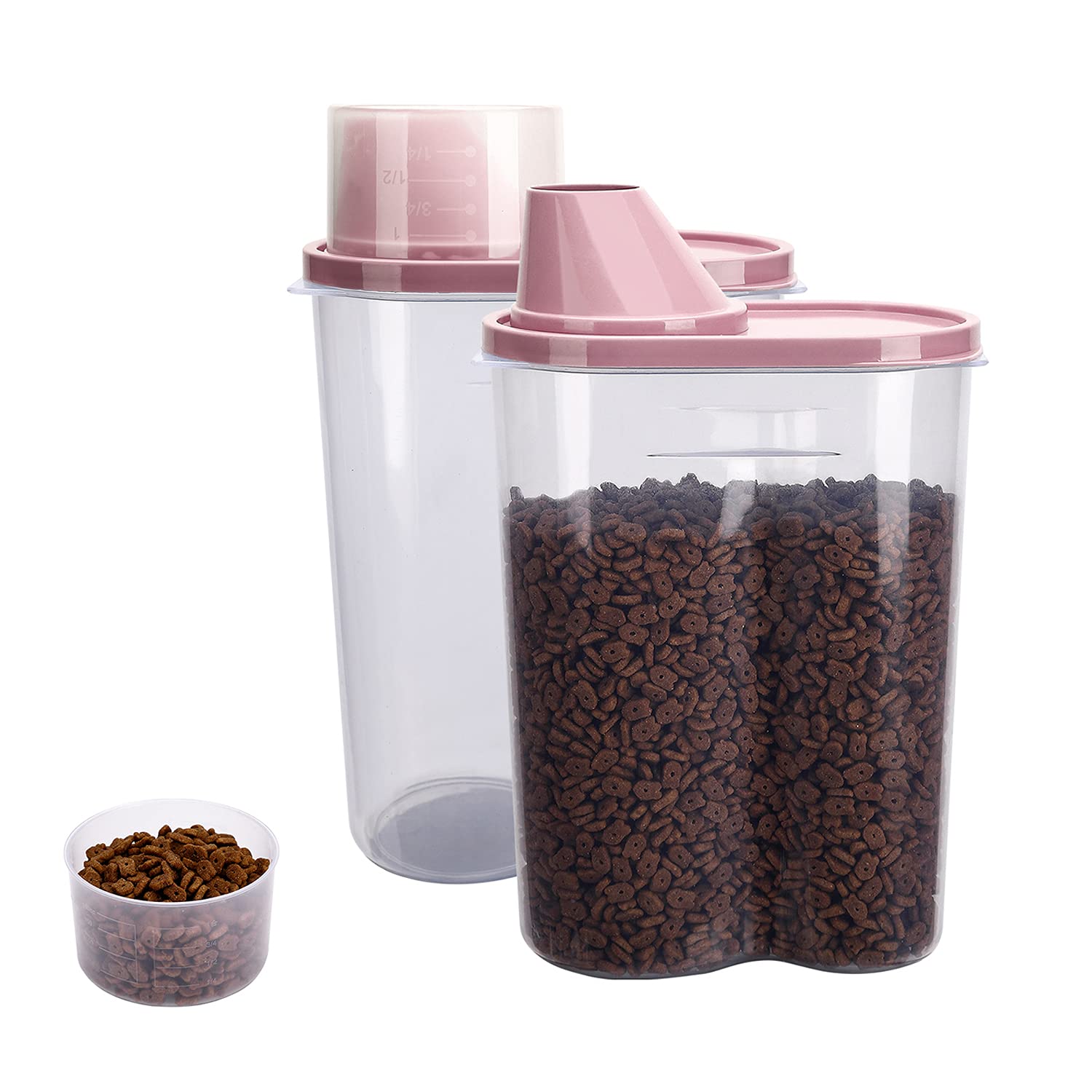 GreenJoy ensemble-stockage-nourriture-animaux 2l: rangement sûr pour repas quotidiens.