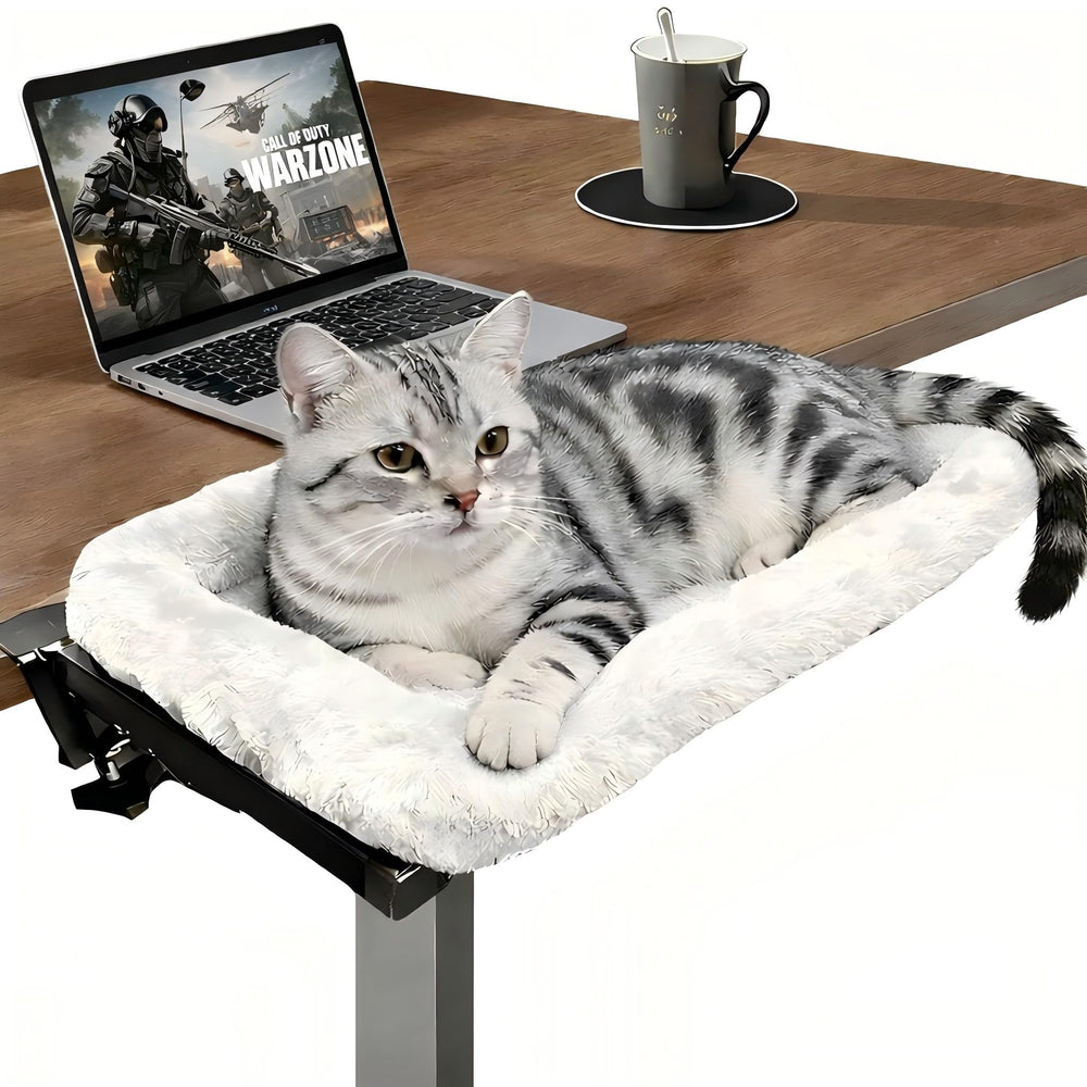GREENSINDOOR lit de bureau pour chat avec hamac 21x17, espace confortable