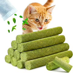 GREMBEB bâton dentaire chat, herbe naturelle, aide à l'hygiène buccale et au comportement de mastic.