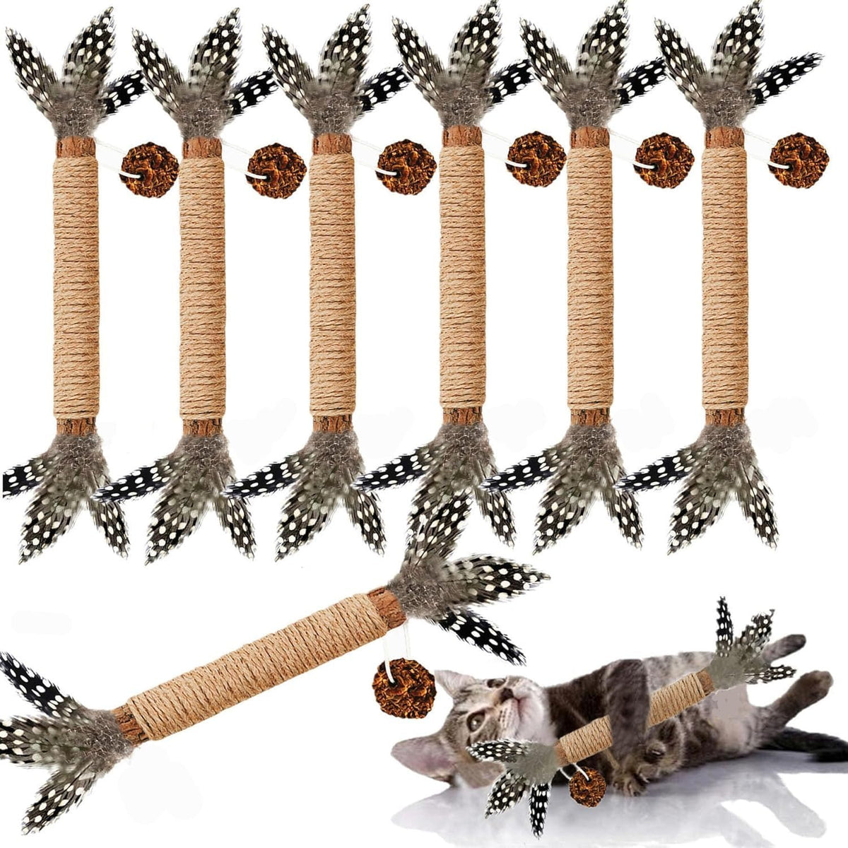 GREMBEB - bâton silvervine, jouet à mâcher pour chats, favorise la stimulation buccale.