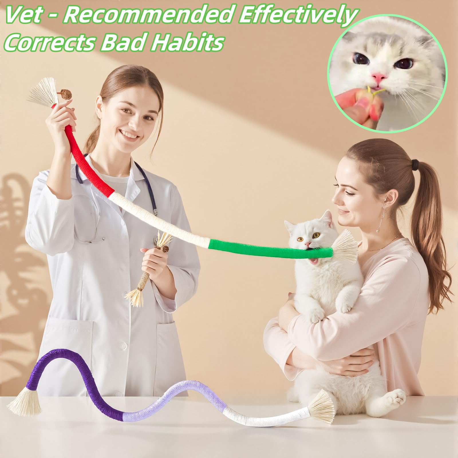 GREMBEB corde-jouet herbe chat pour stimulation et jeu interactif.