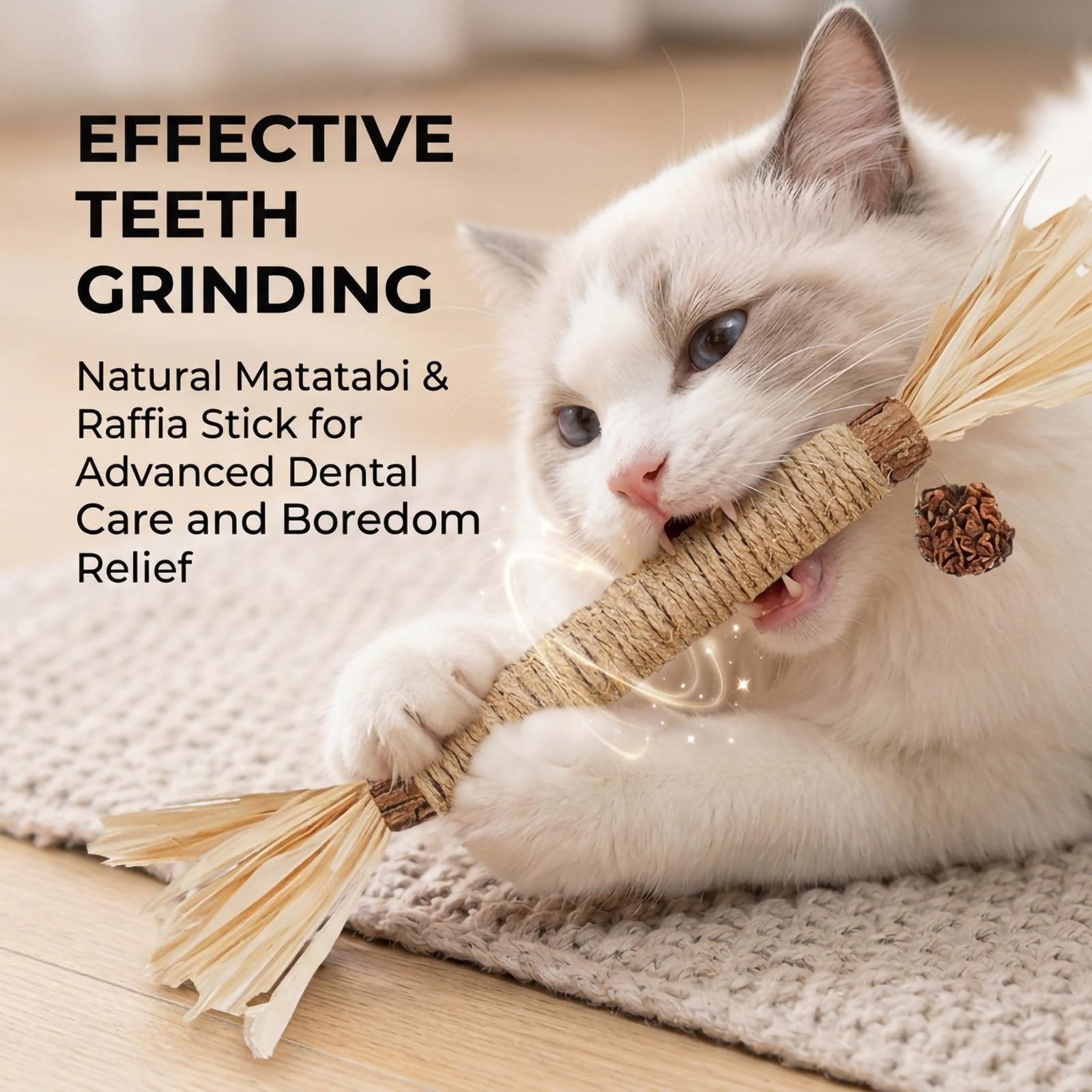 Jouet GREMBEB pour chats, grignotement guidé et éventuel soutien à l'hygiène bucco-dentaire.