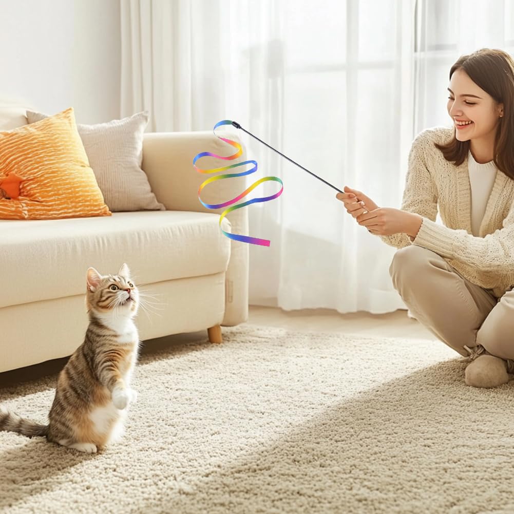 GRETJOB Kit chaton jouet interactif stimulation et activité au quotidien