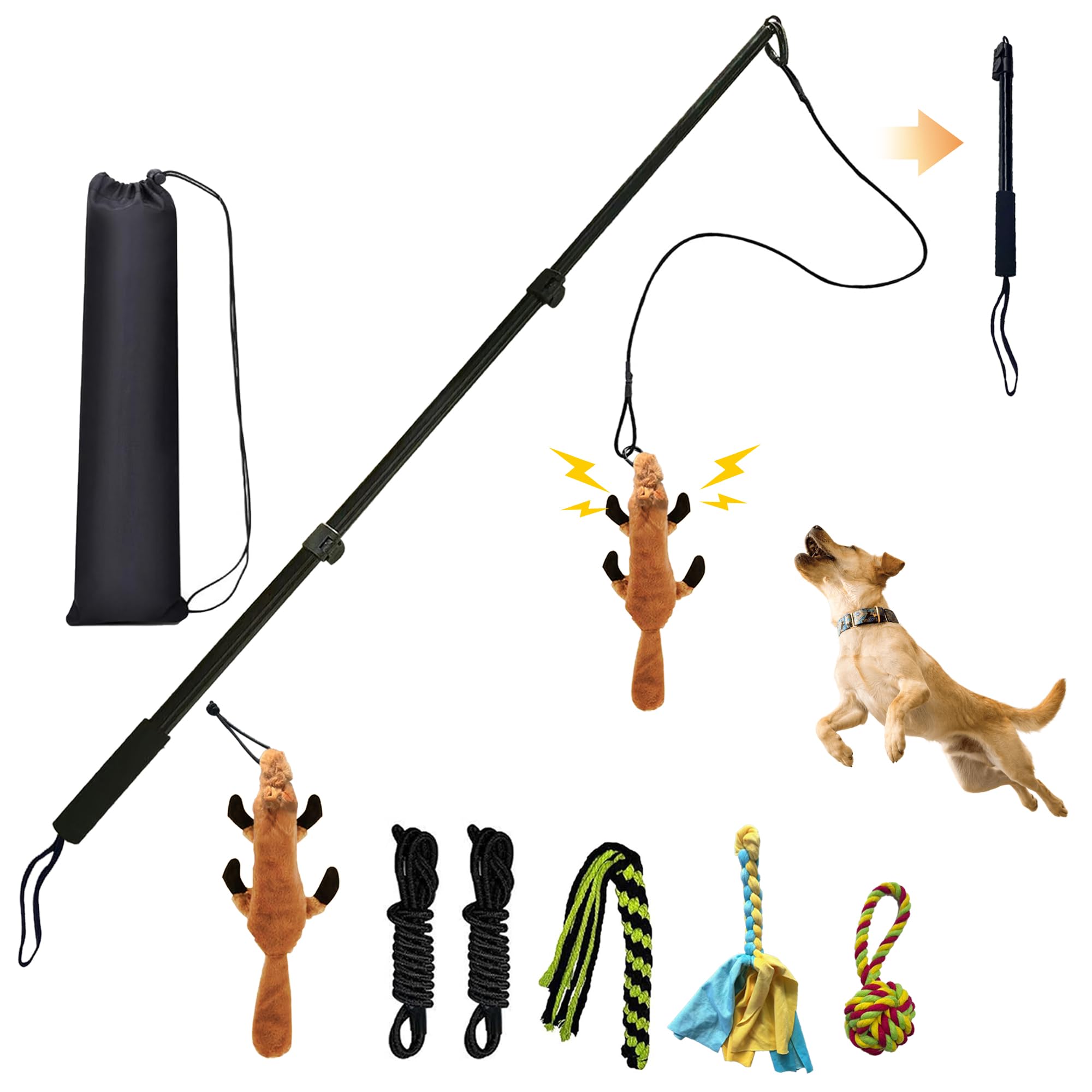 GRETMIX perche-jouet-chien-interactif : stimule l'attention et l'exercice.