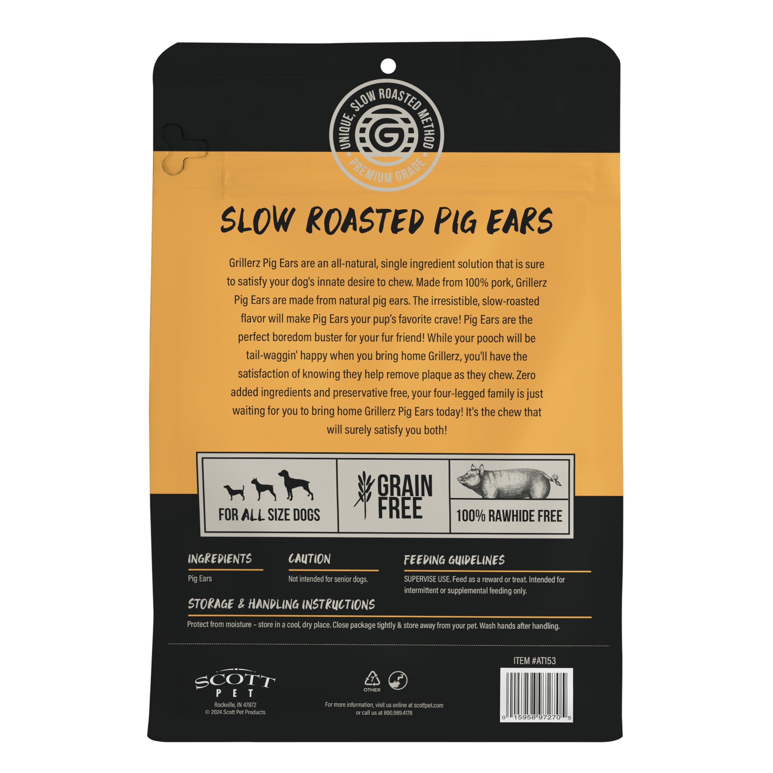 Grillerz Oreilles de Porc Réelles – chien adulte appréciera cette friandise protéinée.