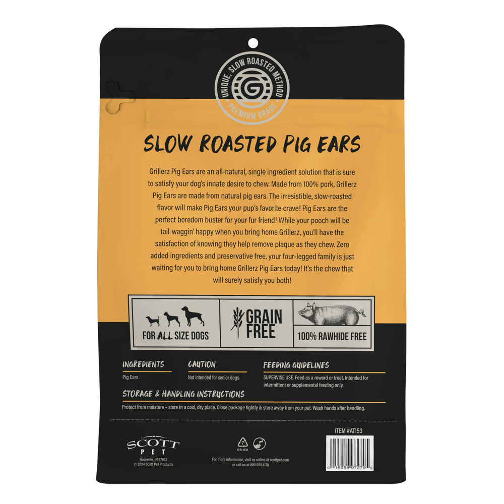 Grillerz Oreilles de Porc Réelles – chien adulte appréciera cette friandise protéinée.