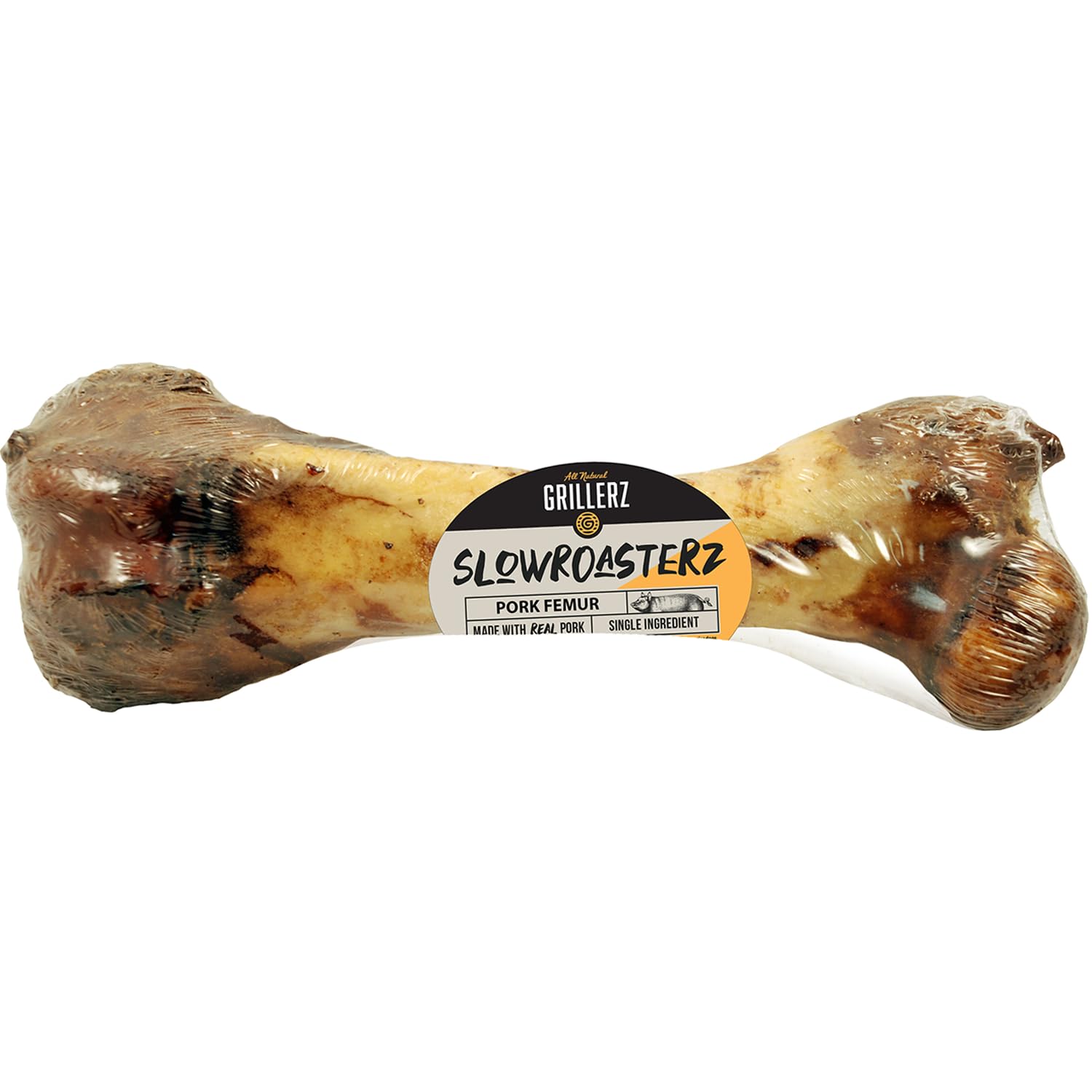Grillerz os de fémur porc – détail montrant une texture croustillante et durable.