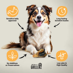 Grillerz os genou porc texture proche: detail croquant apprecié par les chiens
