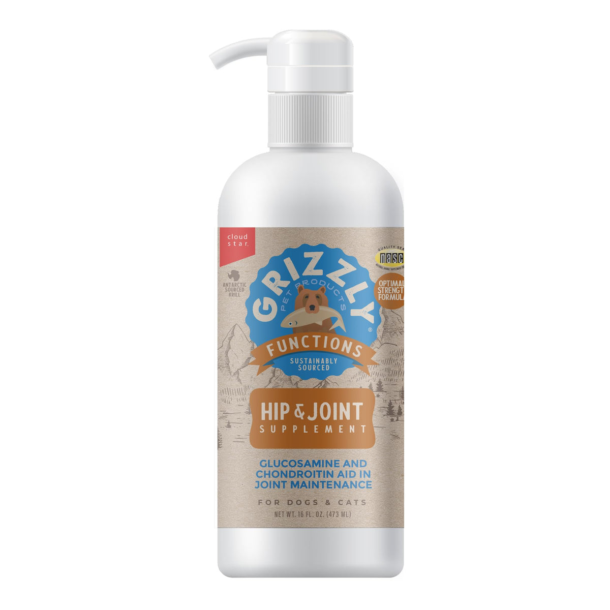 GRIZZLY Joint Aid Liquide – Bouteille avec doseur pour administration pratique.