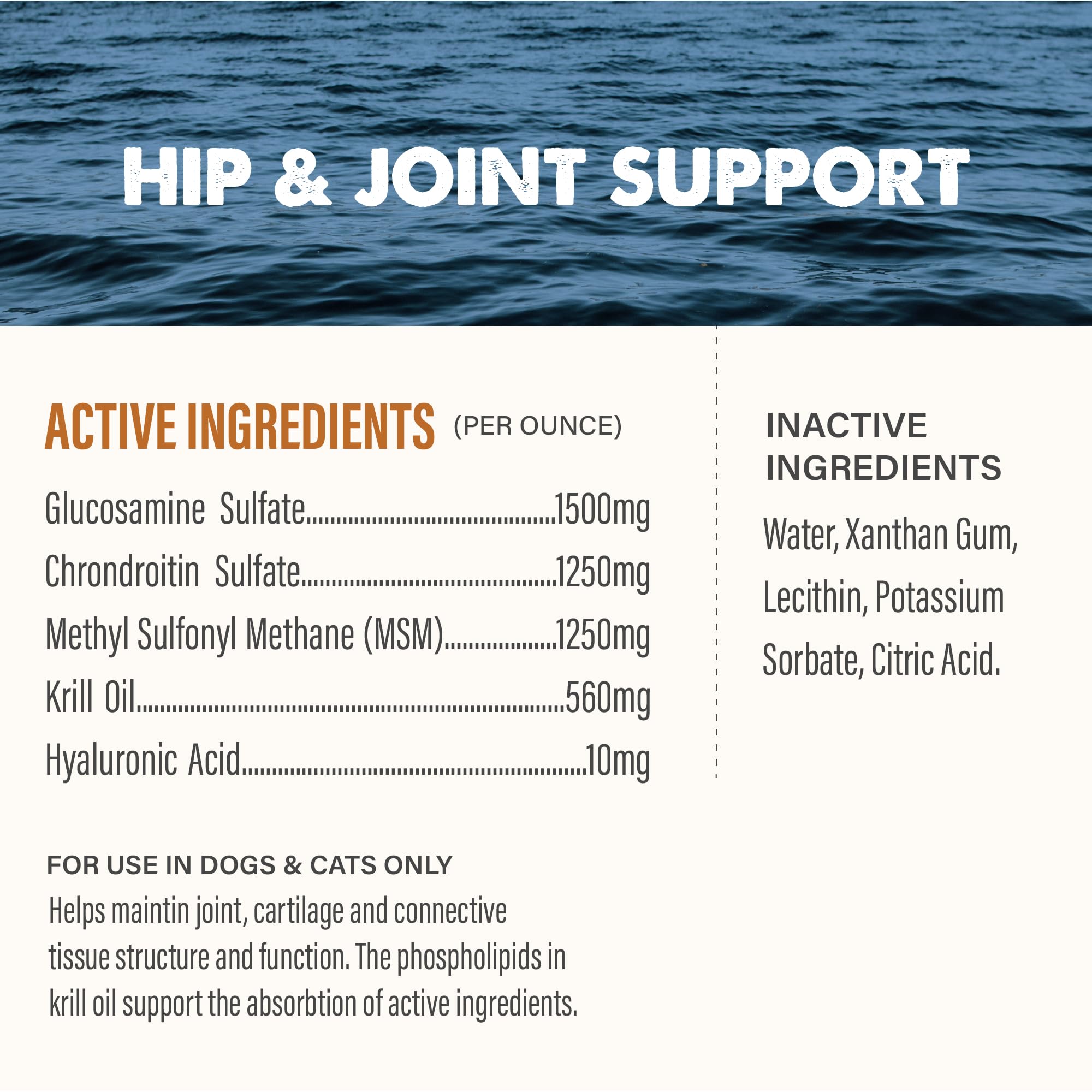 GRIZZLY Joint Aid Liquide – Ingrédients actifs soutenant les articulations.