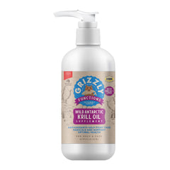 Grizzly Pet Products huile krill antarctique bouteille – riche en antioxydants pour chiens