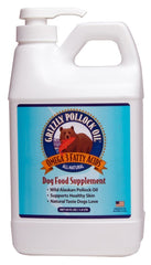 Grizzly Pollock Oil – bouteille avec pompe prête à verser sur la nourriture pour chien.