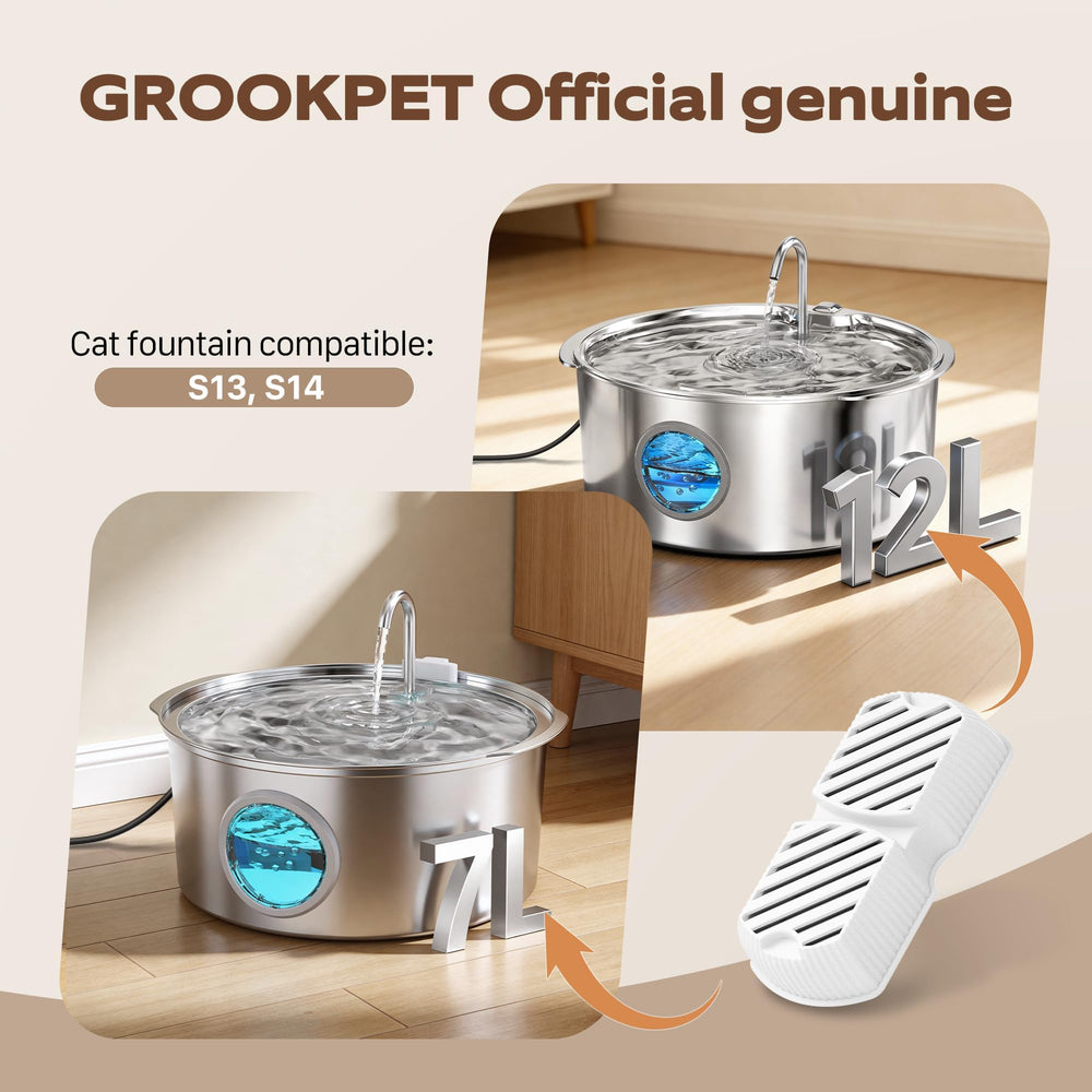 GROOKPET changement recommandé toutes les 2 semaines pour hydratation continue.