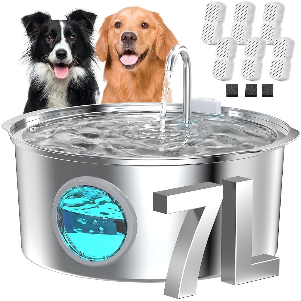 Fontaine GROOKPET pour chiens de grande taille avec réservoir 7L pour eau continue