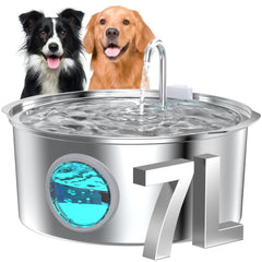 GROOKPET fontaine eau chien grande taille, bac spacieux pour grands chiens.