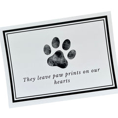 Groomers Margins cartes condoléances animaux avec empreintes de patte et ensemble de 16, presentation professionelle