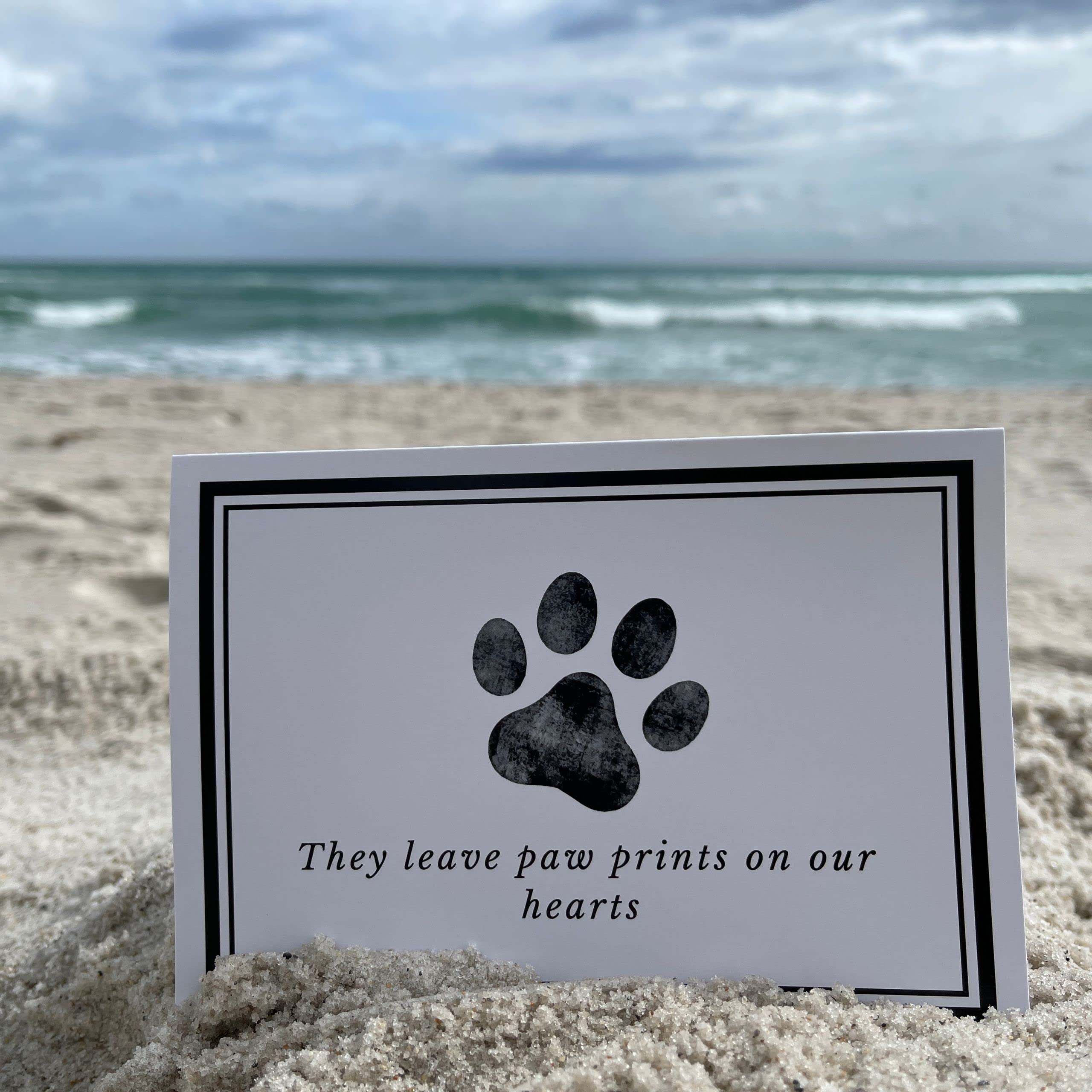 Groomers Margins cartes condoléances animaux design élégant pour usage en clinique