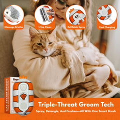Groomiez anti statique chat réduisant l électricité statique pendant le brossage