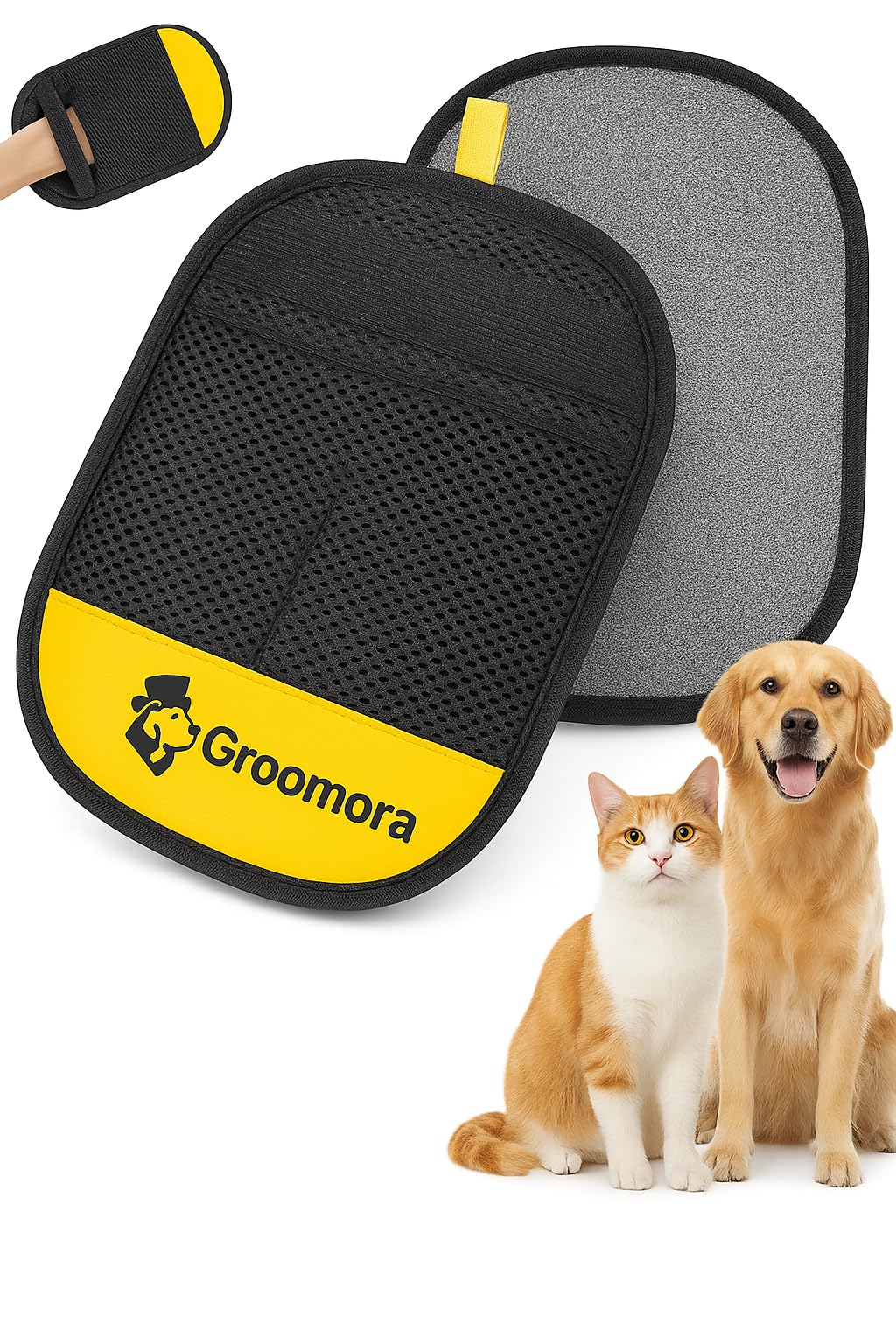 Groomora gant-poils-canape : élimine les poils sur canapé avec douceur.
