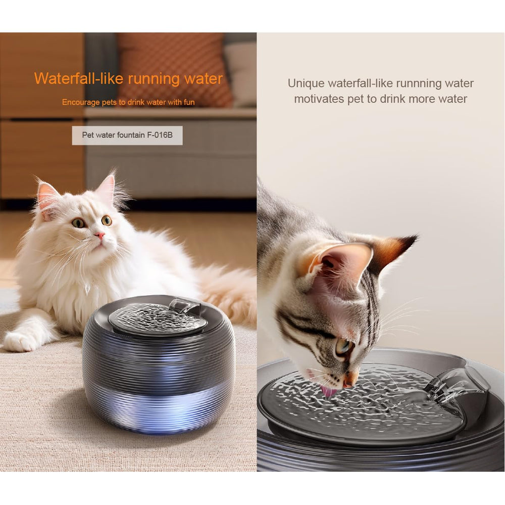 GROOVYPETS fontaine-eau-translucide arrêt-auto évite le pompage à sec