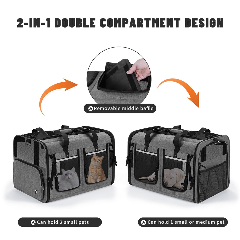 Groxkox sac pliable de voyage pour chat, rangement compact.