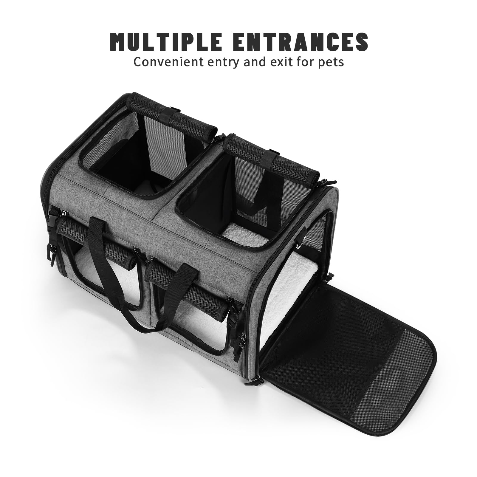 Groxkox poches frontales pour accessoires lors des trajets.