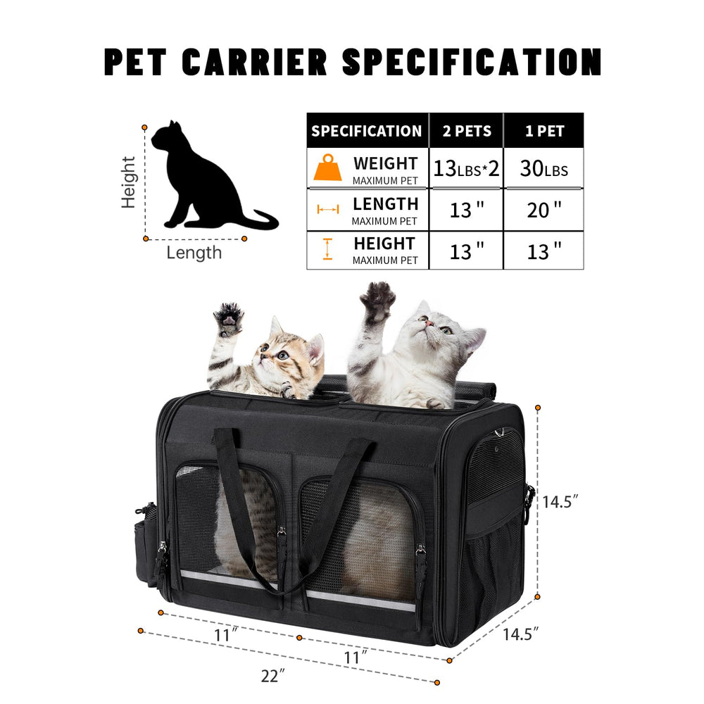 Groxkox porte-chat double forme camelback pour déplacement confortable.
